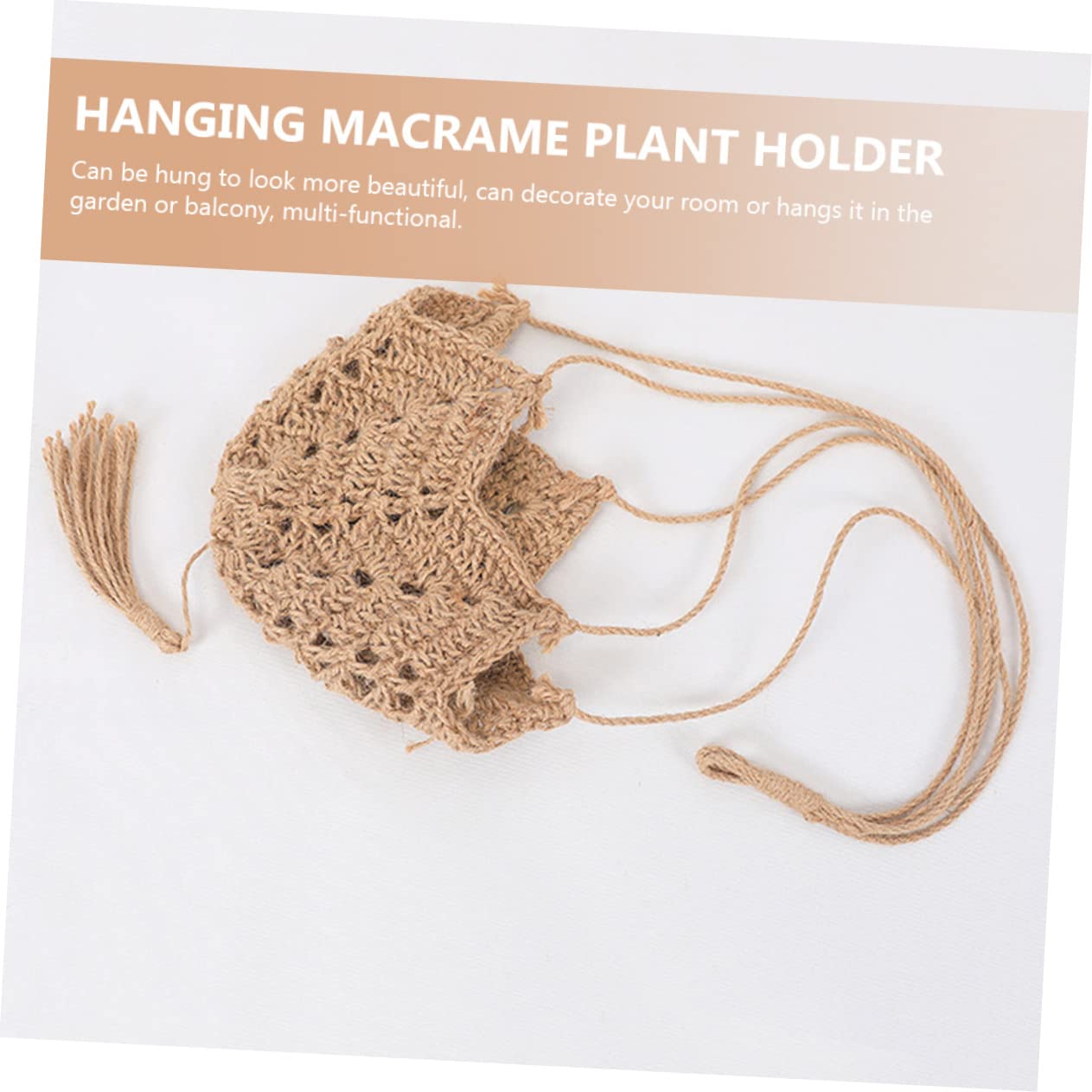 Yardwe 3 Set Di Portavasi Da Giardino in Macramè Decorazione Rustica Fioriera Sospesa Multiuso Per La Decorazione Della Casa 2 Pezzi * 3