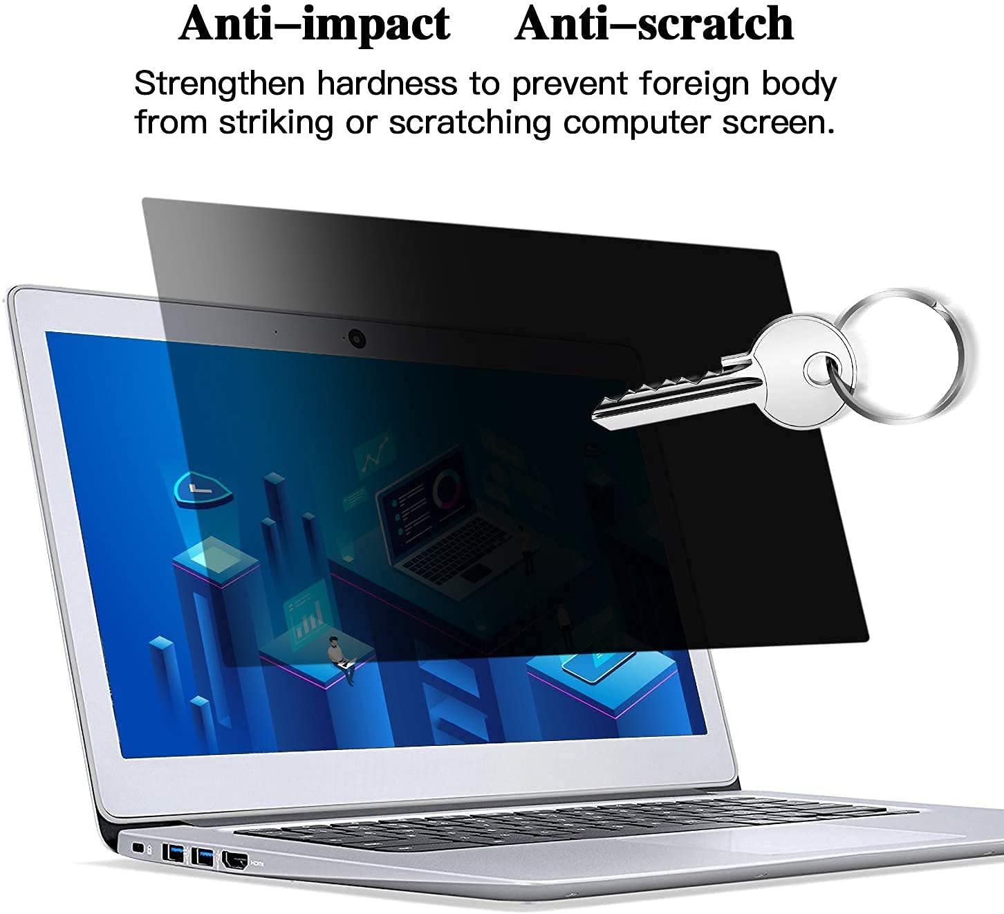 Pellicola Privacy Anti-Spy Per Lenovo ThinkPad X1 Carbon 14" Gen 11 – Angolo Di 60°, Riduce Luce Blu Fino Al 60%, Antigraffio, Made In Germany