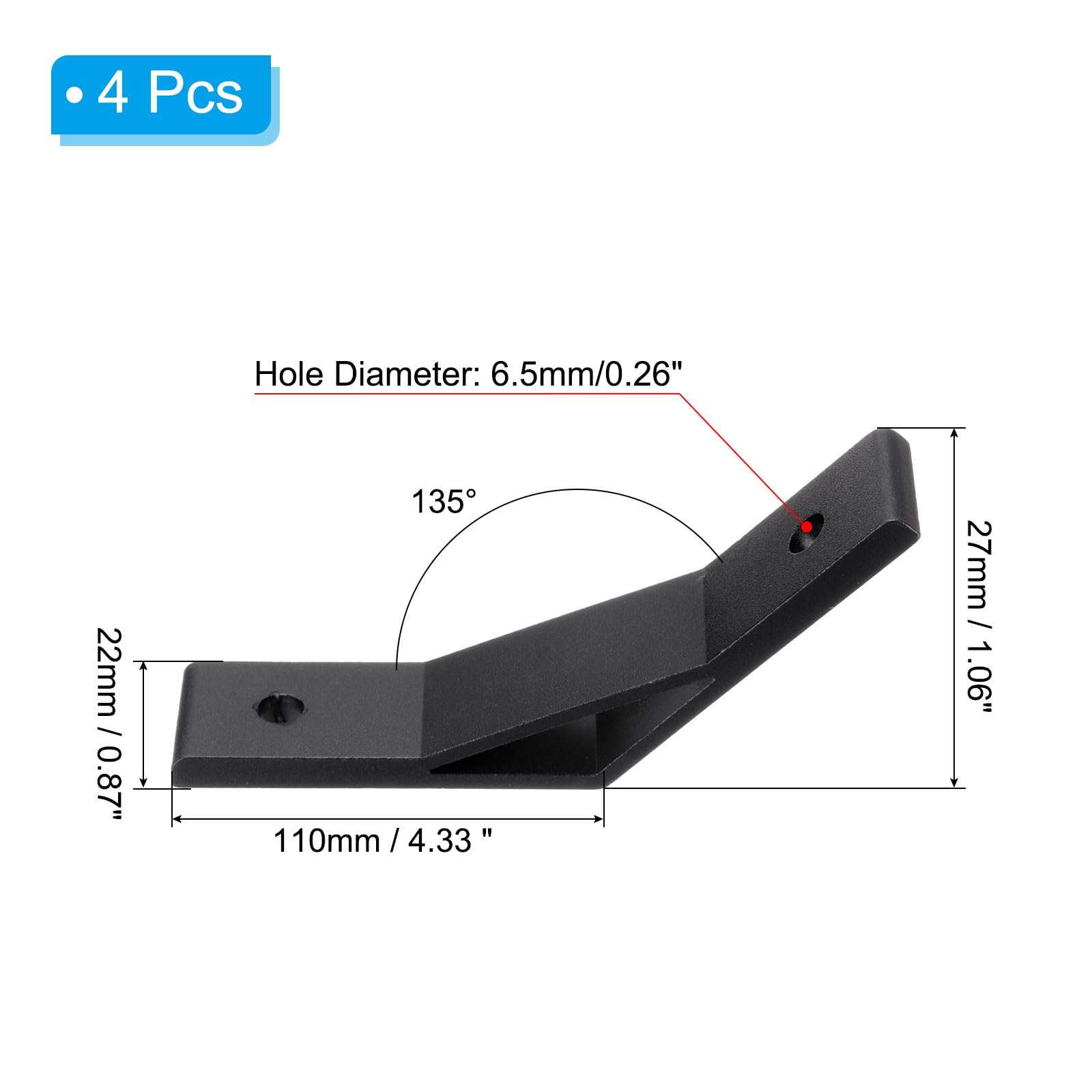 PATIKIL 135 Degree Angle Corner Brackets - Image 2
