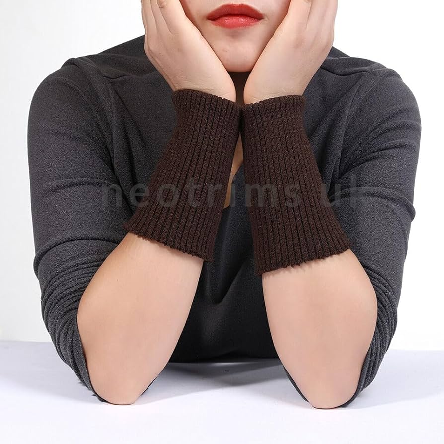 Knit Rib Cuff Stretch Ribbed Fabric Seamless Cuffing,Tubular Ribbing By The Meter Or Pair. Revamp Clothing Jacket Cuff, By Neotrims | Jade Green, 1 Pair (2 Pieces