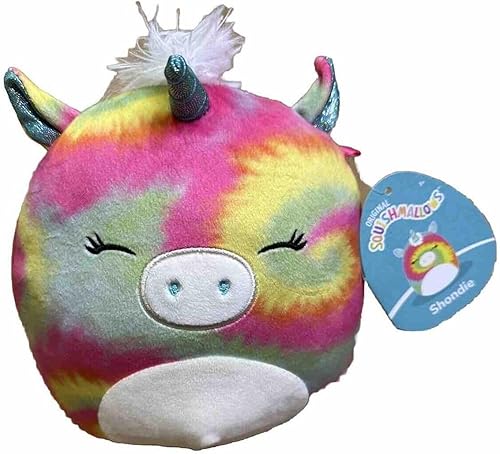 Squishmallow Peluche Kellytoy oficial de 7.5 pulgadas (Shondie el unicornio)