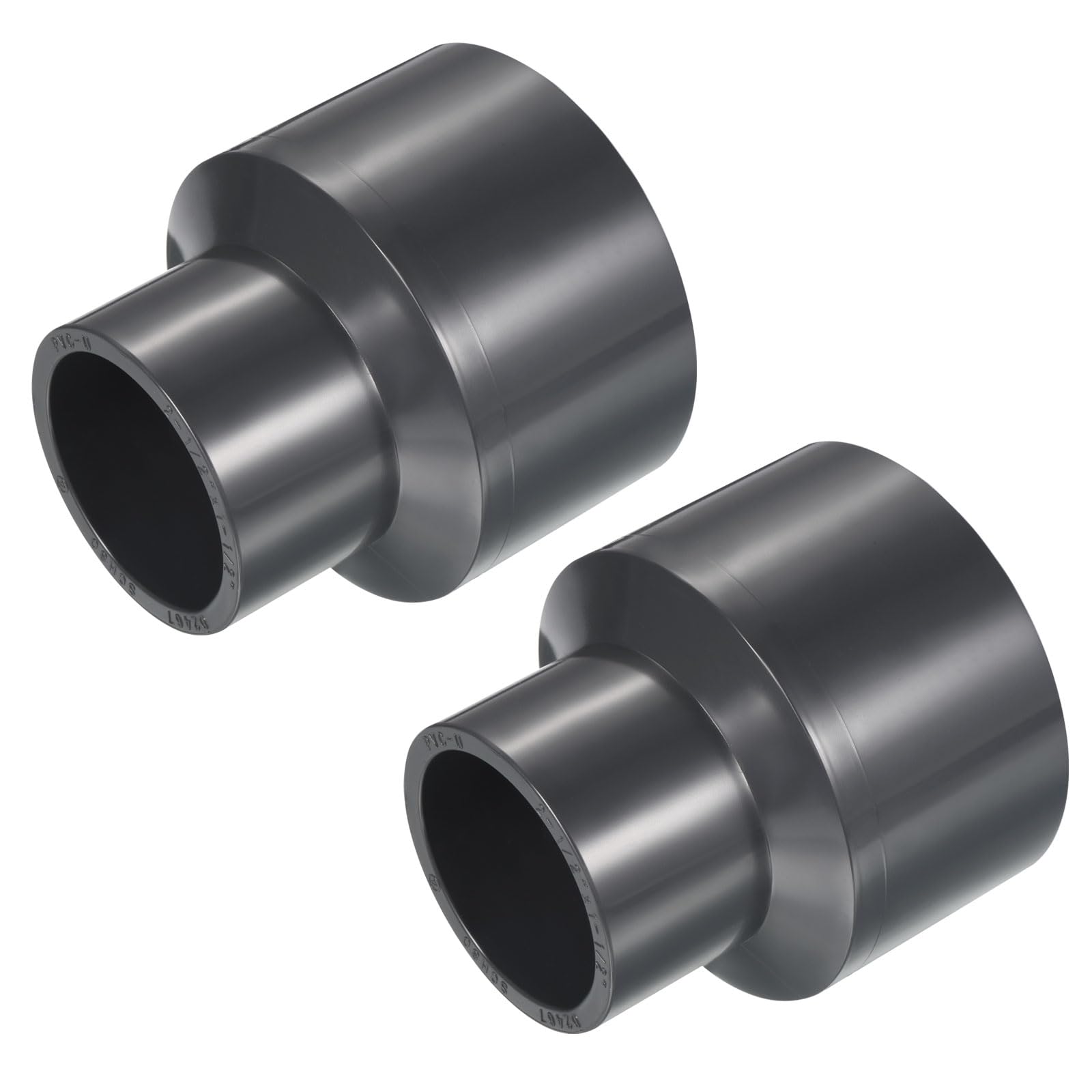 YOKIVE 2 Pcs UPVC Reducer Fitting, Straight Adapter Connector Connect Pipe Socket Schedule 80, Great for Bathroom Kitchen