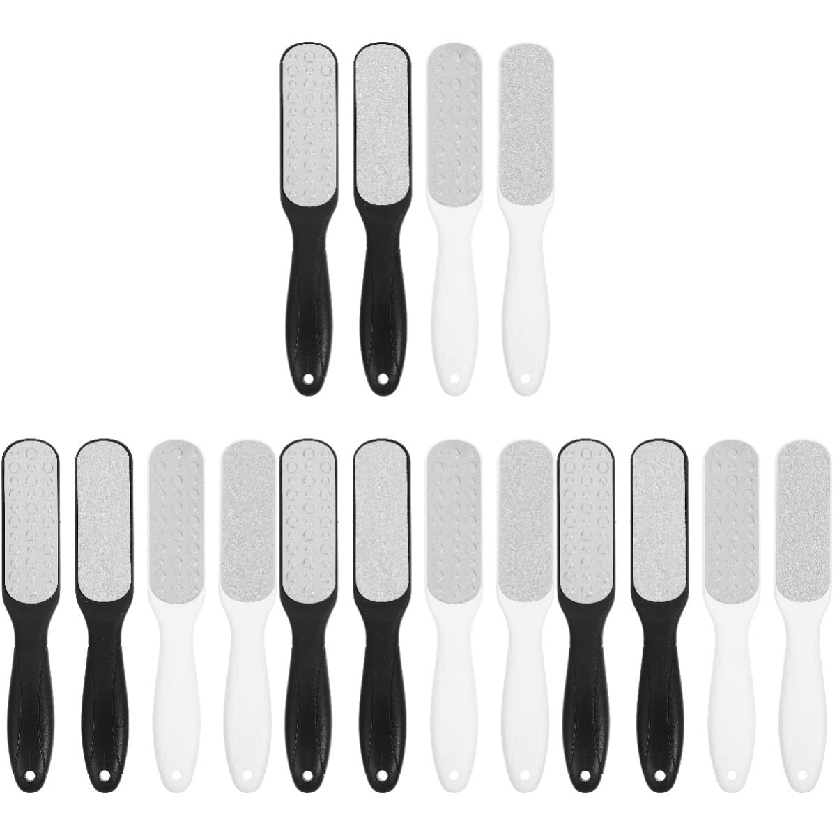 FRCOLOR 16pezzi Raspadori Per Piedi Doppia Faccia Strumenti Per Pedicure e Dei Piedi Inossidabile Manico Antiscivolo e Pratico Per Rimozione Calli e Esfoliazione Della Morta