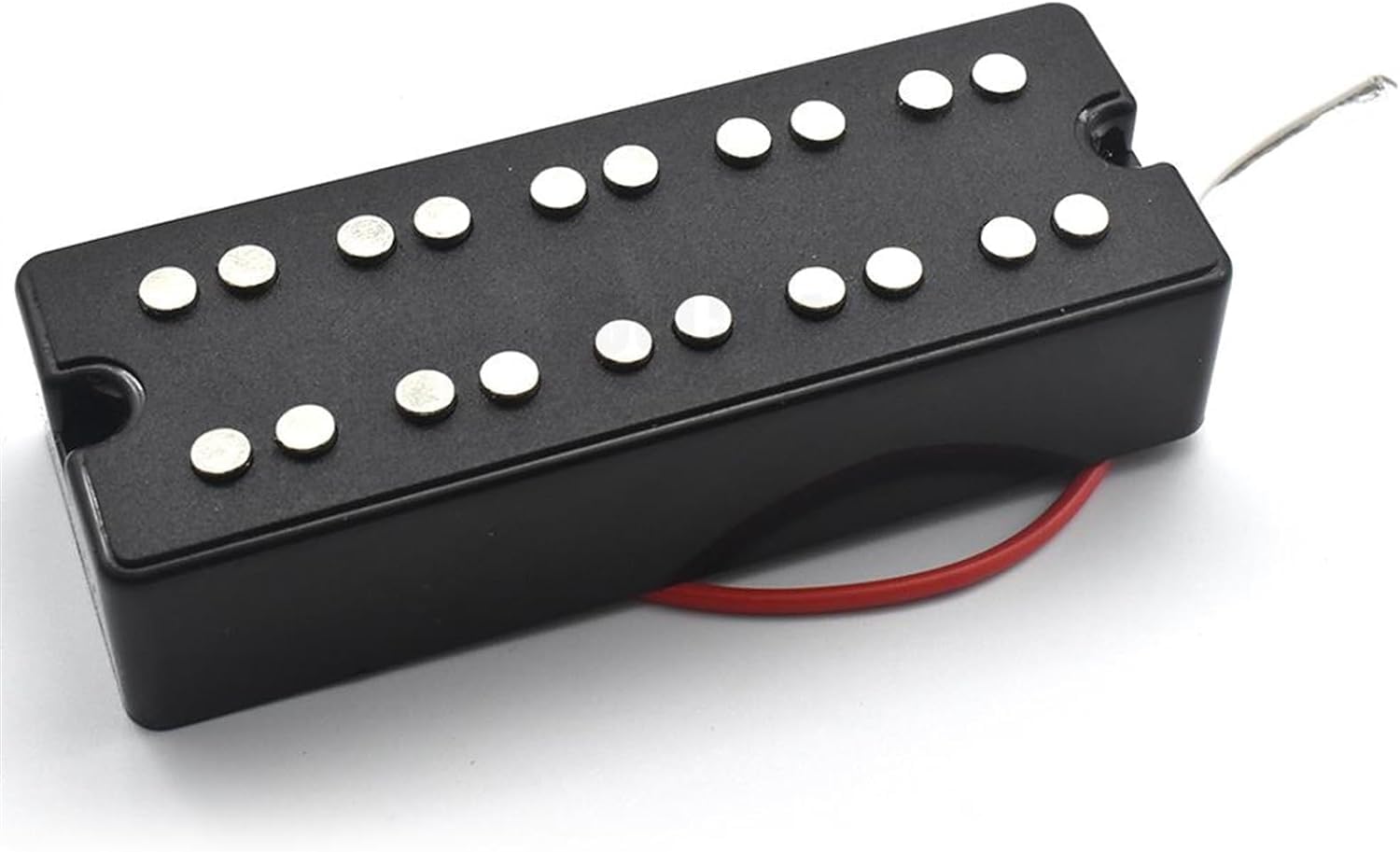 Black Dual Humbucking Neck and Bridge Pickups for 5-String Bass Guitar (Dual Mounting Screw Holes)