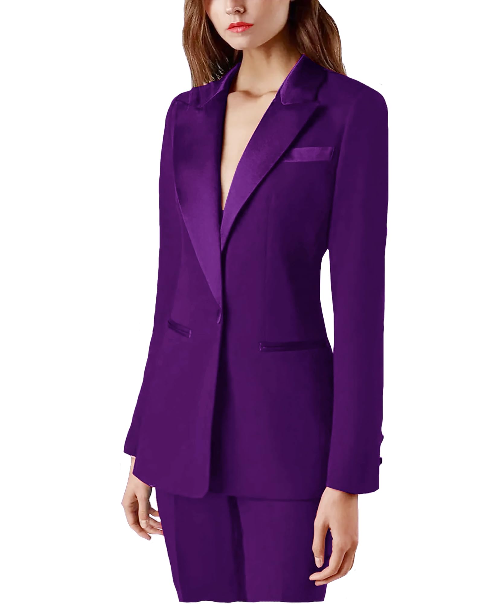Womens Suit 2 Pieces Business Suit Set Professional Suits for Women Casual Womens Suiting Pantsuits Lady Blazer Pant