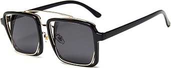 Retro Square Oversized Sunglasses Unisex Double Frame Glasses