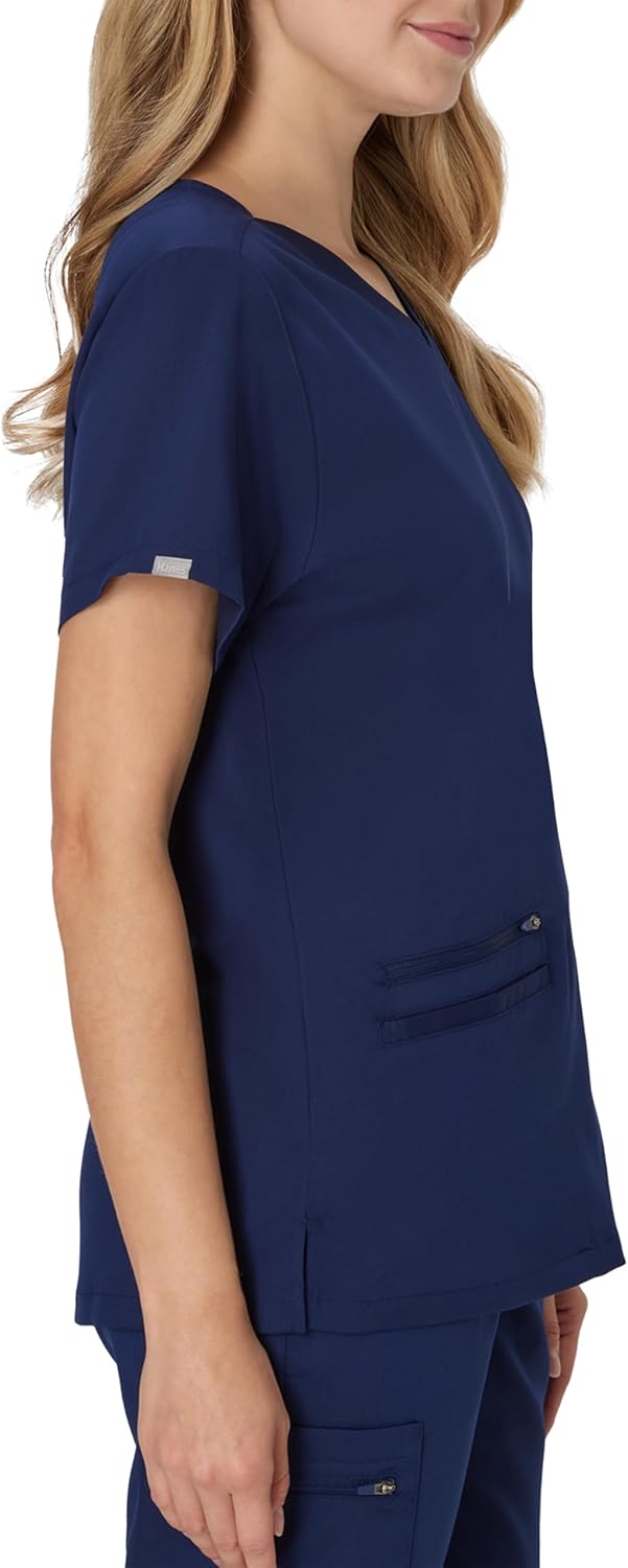 Hanes Womens Hanes Women's Premium Scrubs Top with Pockets, Comfort Fit Scrubs for Women, Nurse Essentials - Image 3