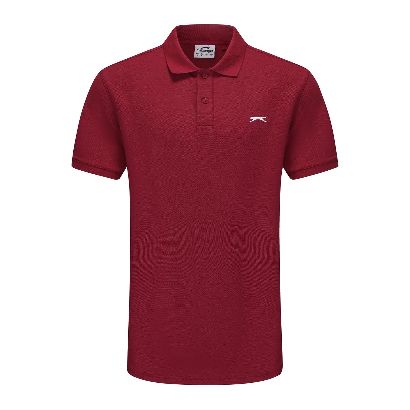 Slazenger Mens Plain Polo Shirt Berry XL