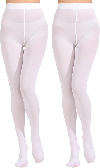 Paralinda 2 Pairs Womens Solid Color Tights 80D, Soft Opaque Microfiber Tights
