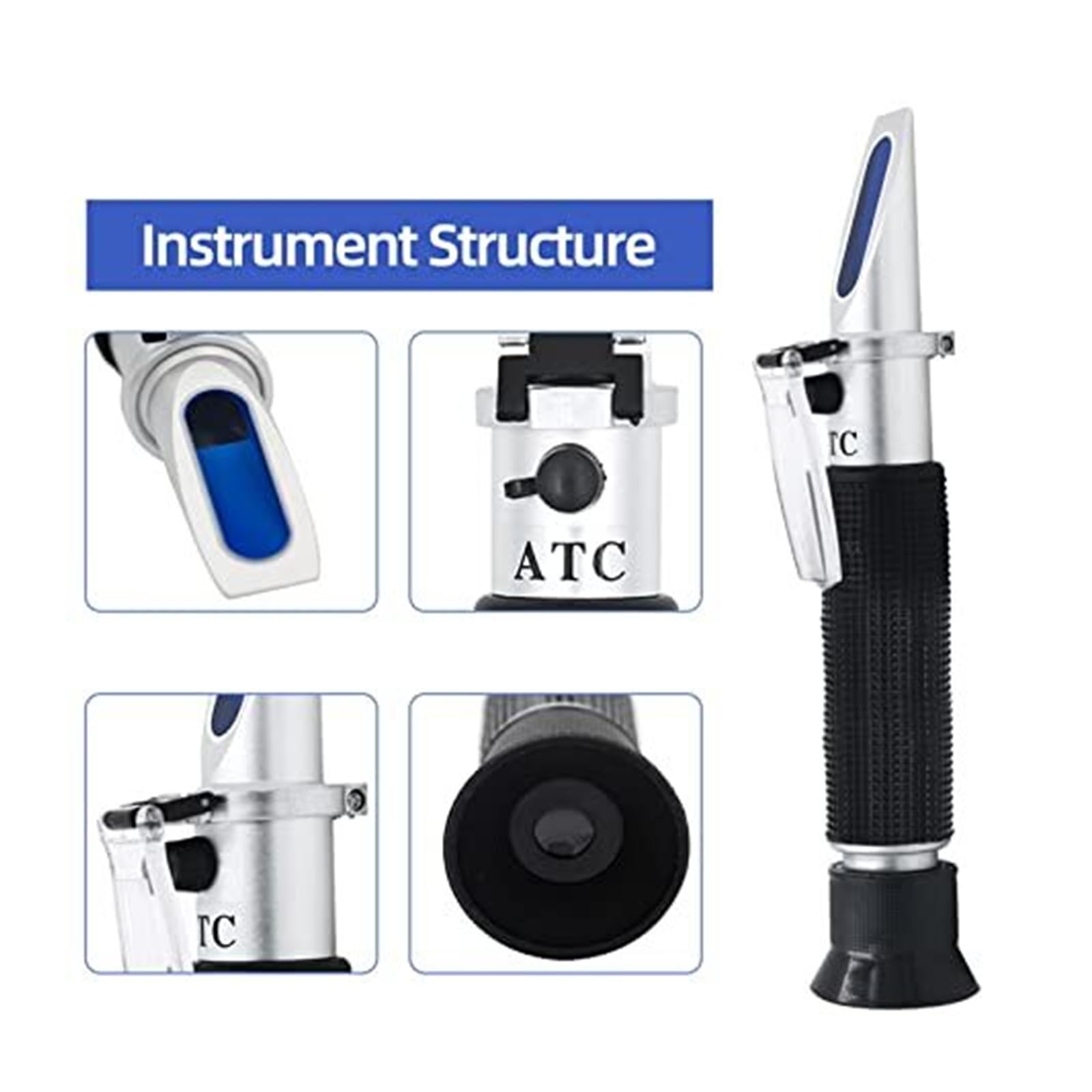 Rifrattometro digitale Tester 4 in 1 for liquido di raffreddamento antigelo, fluido motore e batteria(Without box)