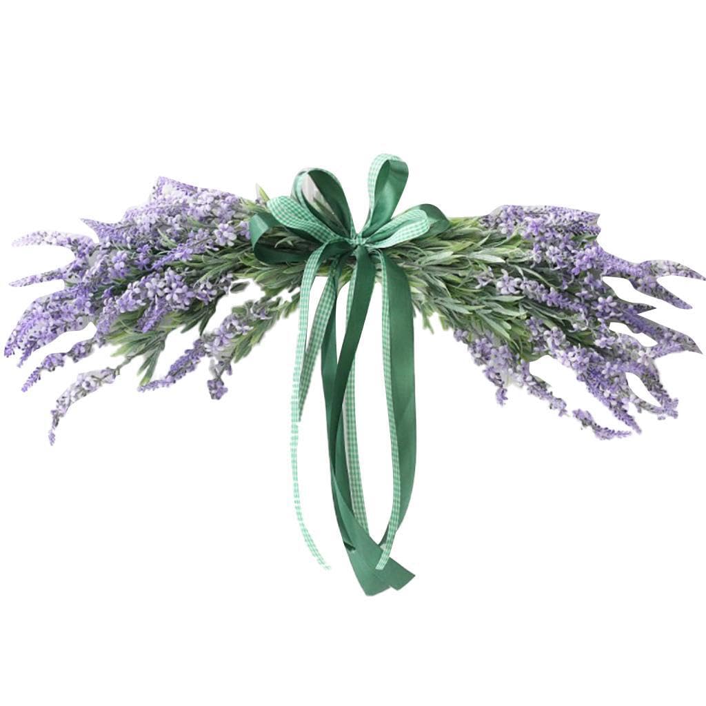 Auyxssz Lavender Delightful Wreath Garland Featuring Handmade Artificial Flowers Brightening Up Front Door Look Handmade Artificial Daisy Swag Wreath Door