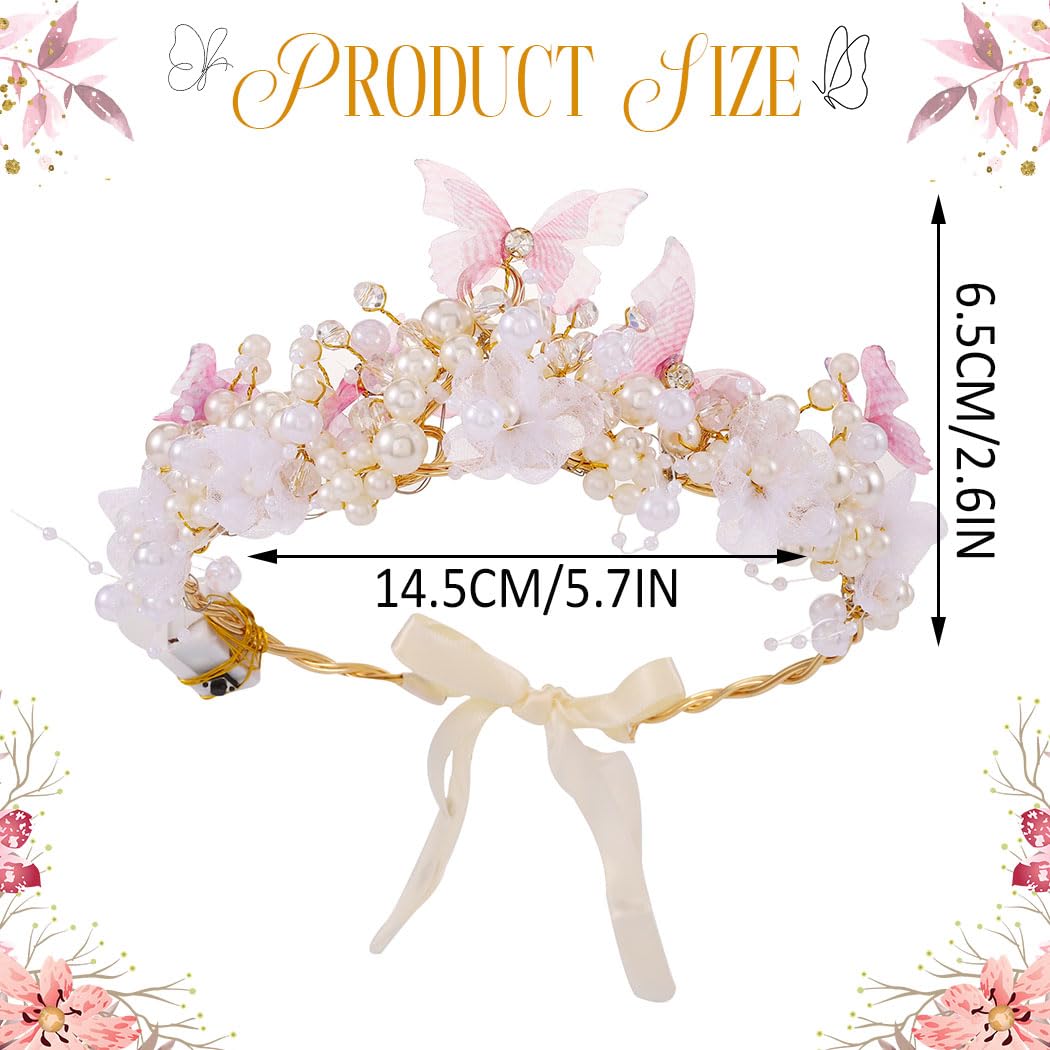 Amazon.com : Yean Light up Butterfly Crown Flower Fairy  display picture 1