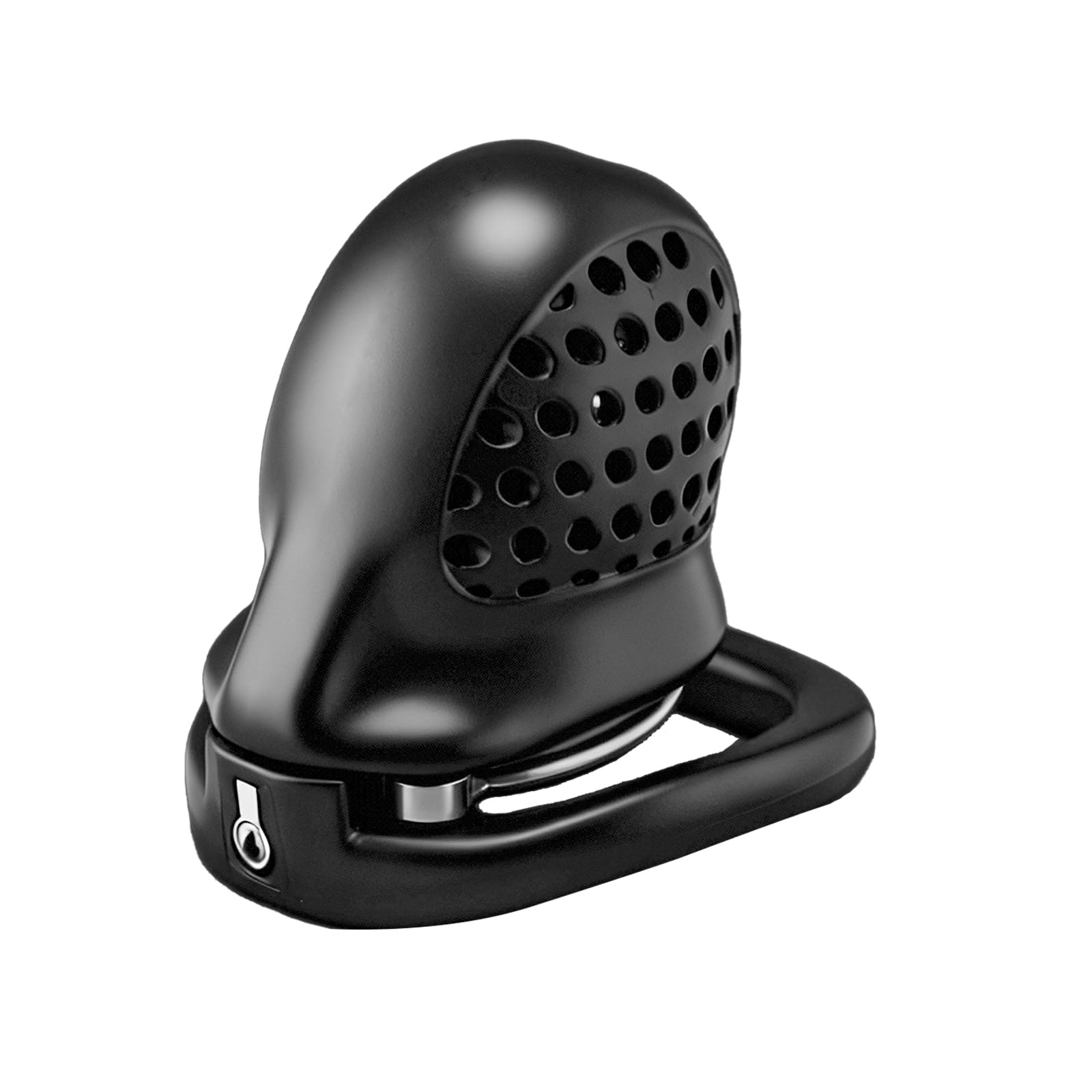 Chastity Cage PA Cage de Chasteté pour Pénis avec Cathéter Métallique et 5 Anneaux Différents Sex Toýs Homme Cage Chastetée en Plastique avec Serrure et Ceinture pour Bondage le Pénis (Black)