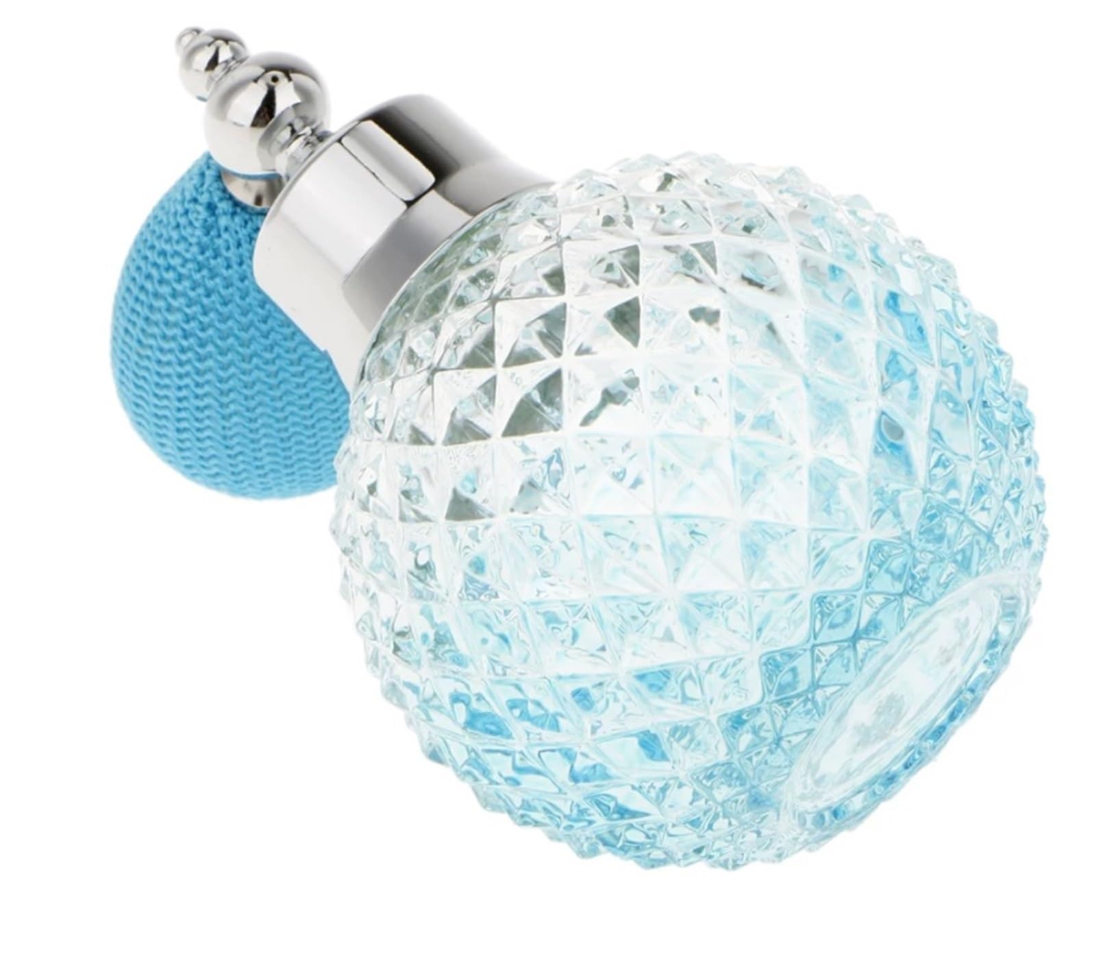 1 Uds. Botella de Perfume Retro 100ml, botella pulverizadora vidrio transparente, dispensador portátil Para Uso Diario(Blue)