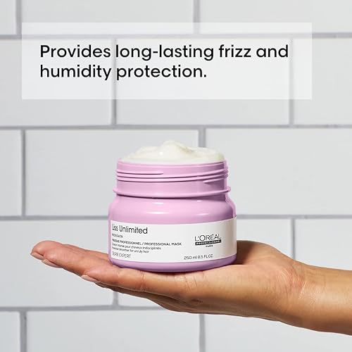 Miniatura 3 de L'Oréal Professionnel Paris Liss Unlimited Mask - Para cabello propenso al encrespamiento, proporciona protección duradera contra el encrespamiento