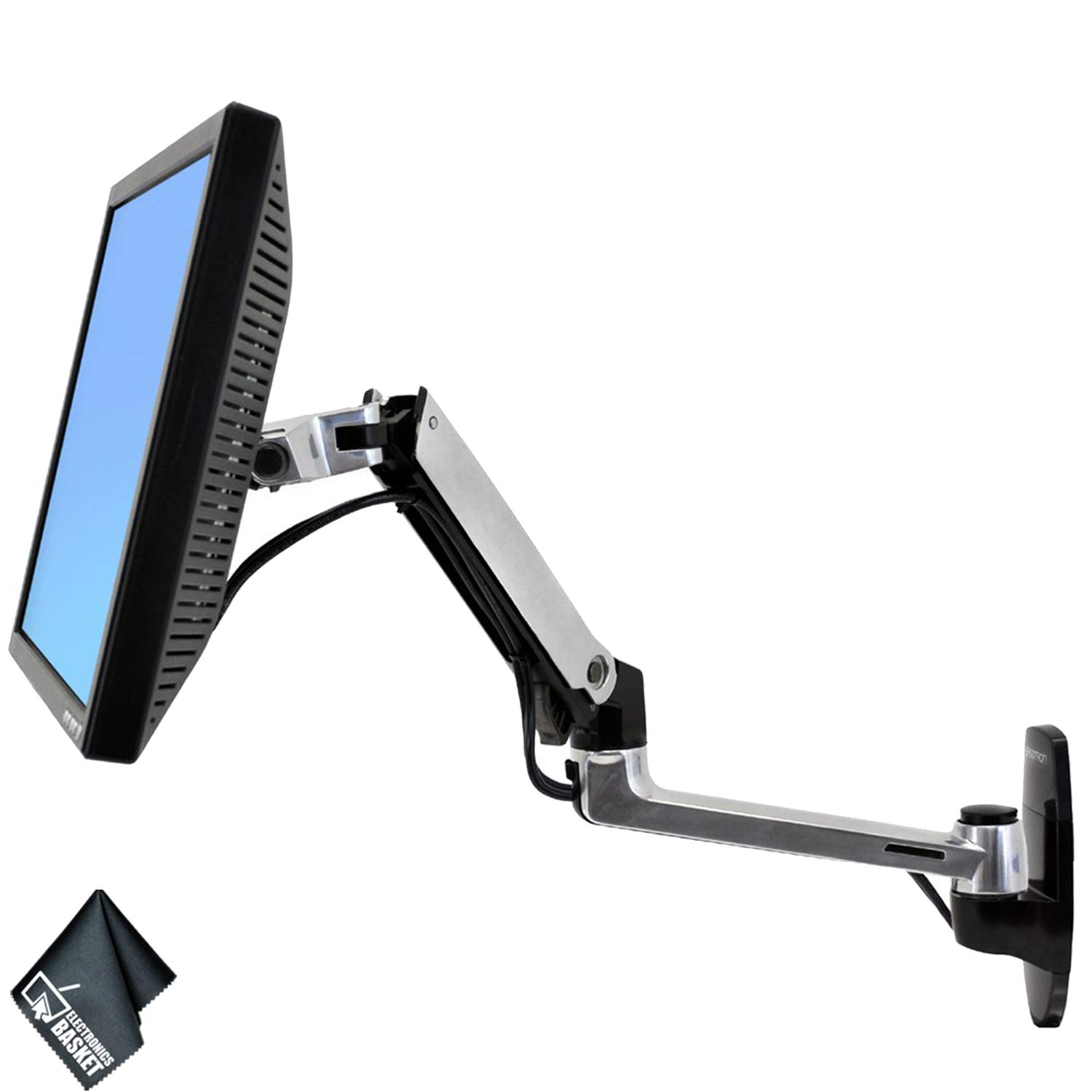 Ergotron 45-243-026 LX Wall Mount LCD Arm with Essential Accessories