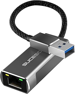 SUCESO USB to 2.5G Ethernet Adapter USB 3.0 to Gigabit Ethernet Adapter USB 3.0 to RJ45 Network 2500/1000/100Mbps LAN Ethernet Compatible with Windows 11/10/ 8.1/8/ 7, Linux, Laptop,Tablet etc