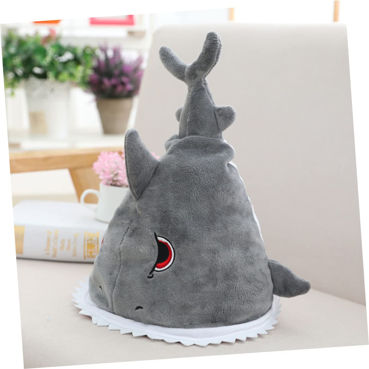 Copricapo Di Squalo Costume Da Squalo Cappello Da Cappello Da Festa Sull'oceano A Tema Cappelli Da Festa Per Animali Foto Cartone Animato Peluche e Cotone Pp Grey