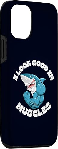 Miniatura 3 de iPhone 1212 Pro I Look Good in Muscles Shark Funny Gym Fitness Workout Lift Case