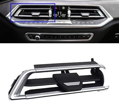 Center-Left AC Air Vent Clips Repair Kit for BMW X5 G05 X6 G06 X7 G07 | with Chromed, Air Conditioning Grille Clip Repair Kit for BMW G05 2019-2021, X6 G06 2020-2021, X7 G07 2019-2021