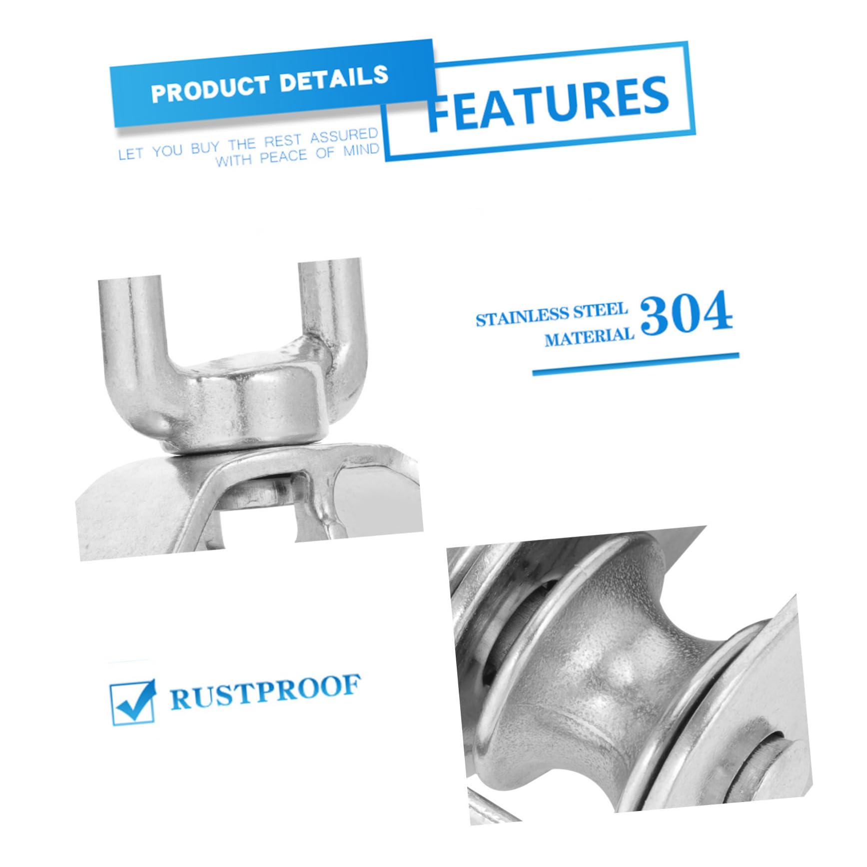 Bloc De Poulie Simple à Montage Mural, Poulies De Levage Silencieuses Et Robustes, Roulement Fixe Muet, Charge 300KG