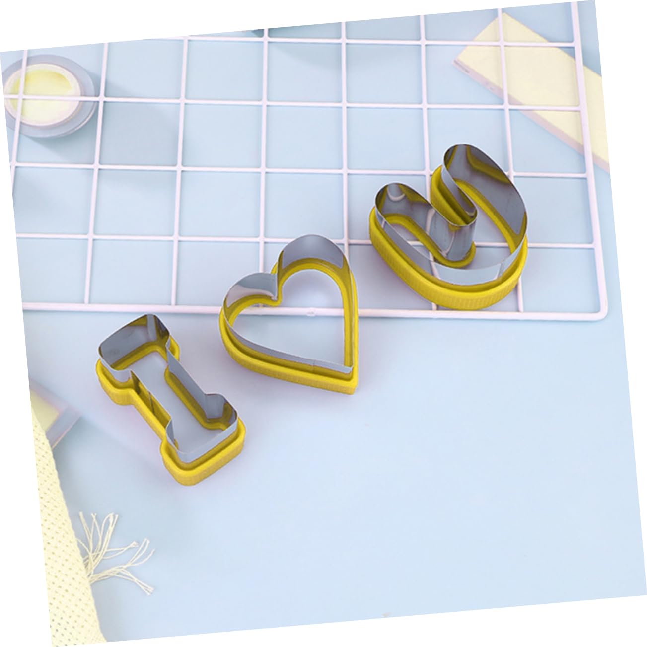 MAGICLULU 9stücke Teiliges Buchstaben-ausstecher Für Fondant Und Kekse Wiederverwendbare Backzubehör Für -dekoration Und Romantische Anlässe Für Herz-kekse Und