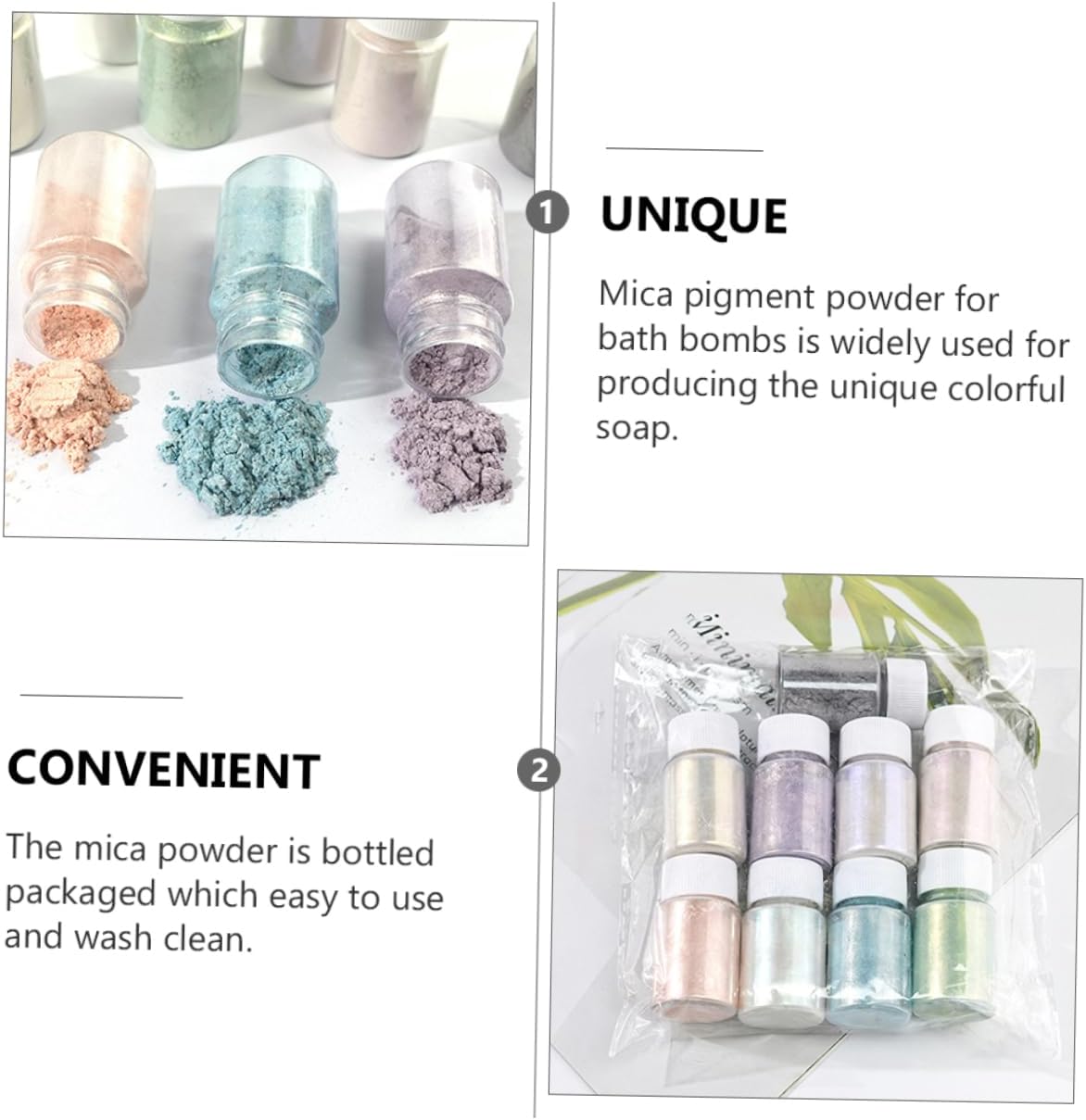 Gadpiparty 9pcs Mica Powder Set for Resin Coloring – Cosmetic Mica Pigment Powder for DIY Crafts Epoxy Resin Soap Making and Nail Art