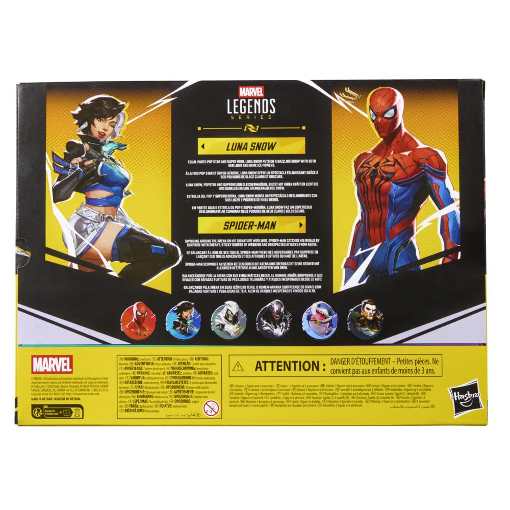 Marvel Legends Series, Marvel Rivals, Spider-Man y Luna Snow, Figuras coleccionables de 15 cm inspiradas en el Videojuego