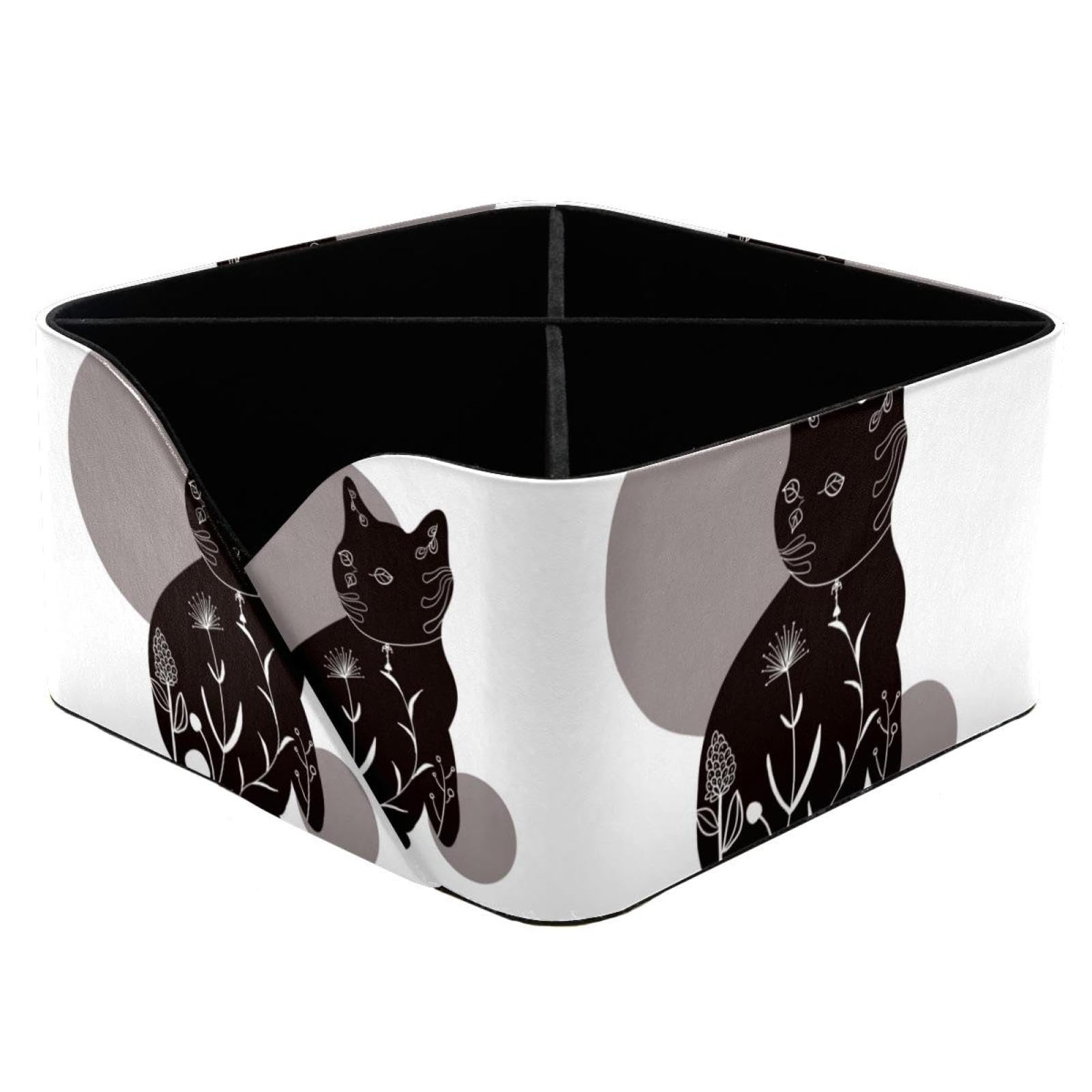 Boîte de rangement chat organiseur de bureau pour accessoires et clés