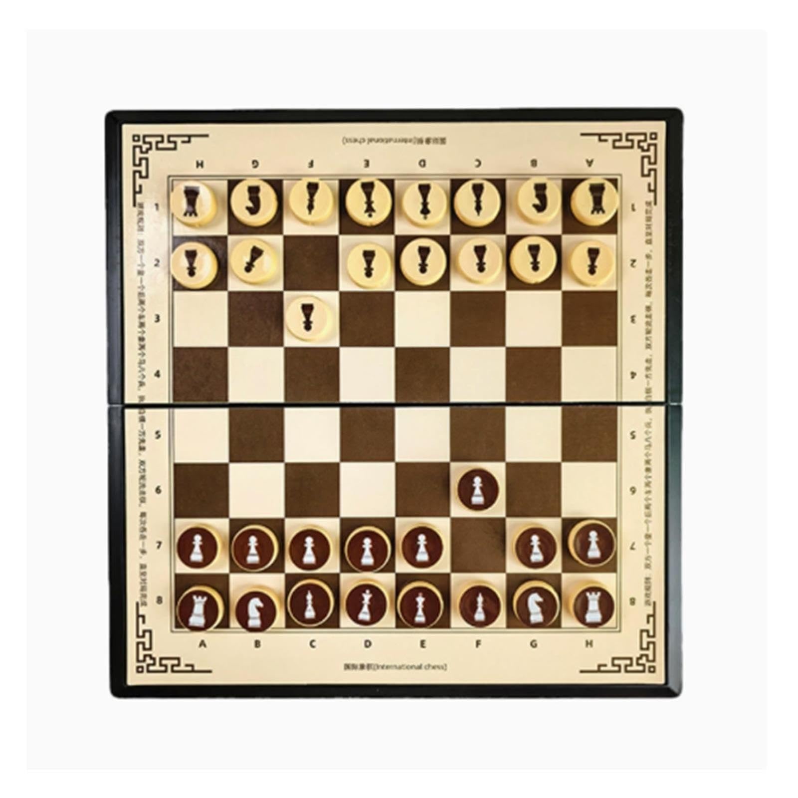 Kit d'échecs magnétique Pliable Compact, Aimant imprimé