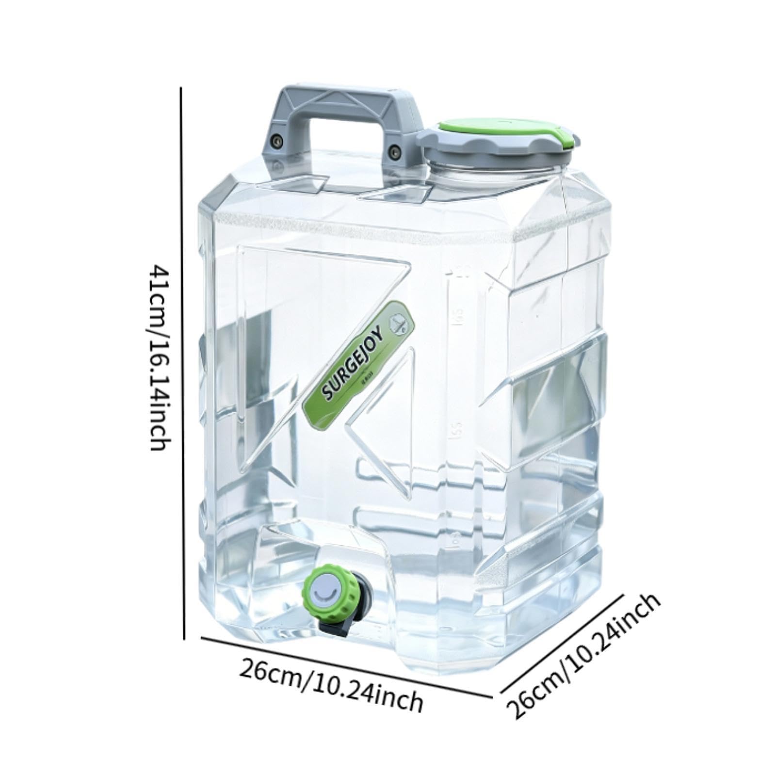Contenitore Acqua Portatile con Rubinetto Tanica Conservazione Bidone Bevande Escursionismo Secchio Riutilizzabile con Rubinetto Girevole Materiale PP
