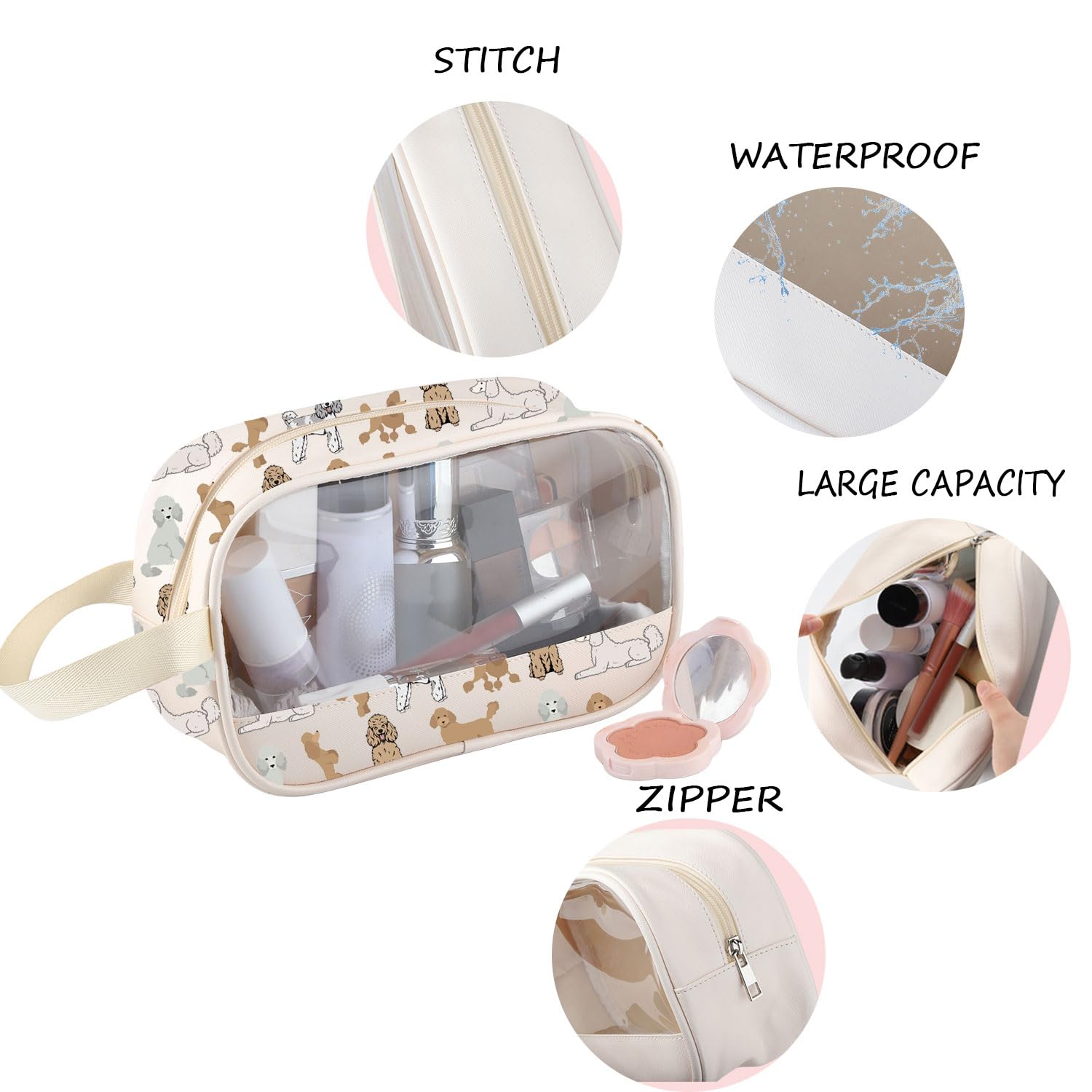 Poodle Makeup Bag Poodle Dog Gifts for Dog Lovers Woman Poodle Owner Gifts i Came i Saw i Ignored You Poodles Zipper Pouch - Image 3