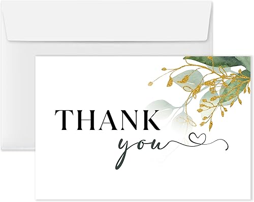 Miniatura 1 de GNATV Tarjeta de agradecimiento, incluyendo 25 tarjetas de agradecimiento y sobres, 6x4 pulgadas, compromiso, despedida de soltera, boda, baby