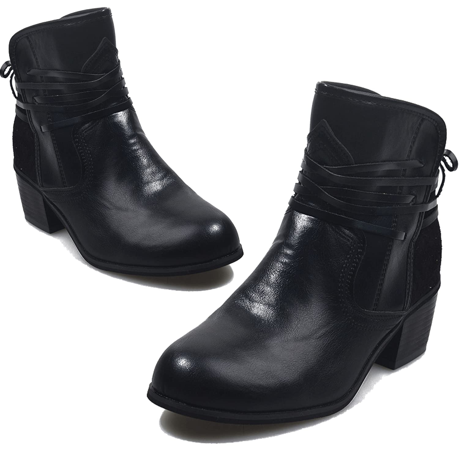 Bottines Femme Western En Daim - Bout Rond, Semelle Antidérapante, Légères Et élégantes | Taille 35 à 40