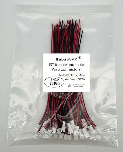 Miniatura 6 de 20pair 24AWG JST PH2.0 macho y hembra 2pin conector cable para batería JJRC H36 H67 Blade Inductrix E010 E013