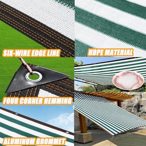 Toile d'ombrage avec œillets protection solaire haute densité 6x7m - 4