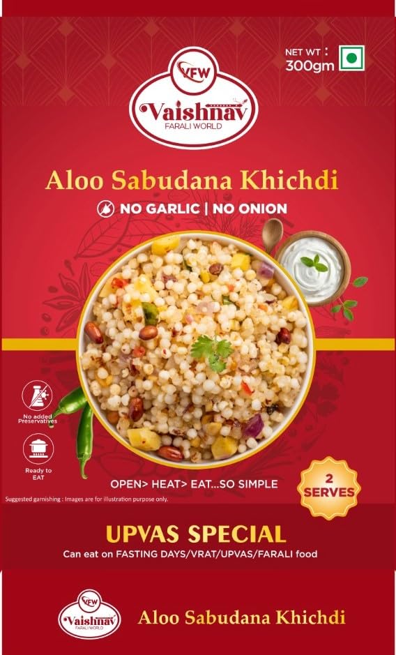 Vaishnav FARALI WORLD-Aloo Sabudana Khichdi-Ready to Eat- Upvas Special-Ready in 2 minutes- Vrat ka khana (B0CZM99YBQ) Amazon Price History, Amazon Price Tracker