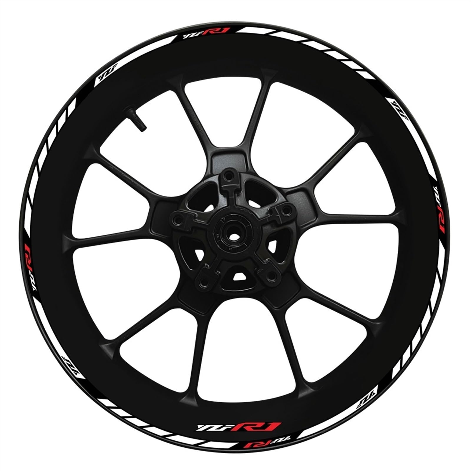 Motorcycle Wheel Hub YZF R1 Decal Decoration Set Rim Modification Reflective Sticker for Yamaha YZFR1 2022 Decorative(Color5)