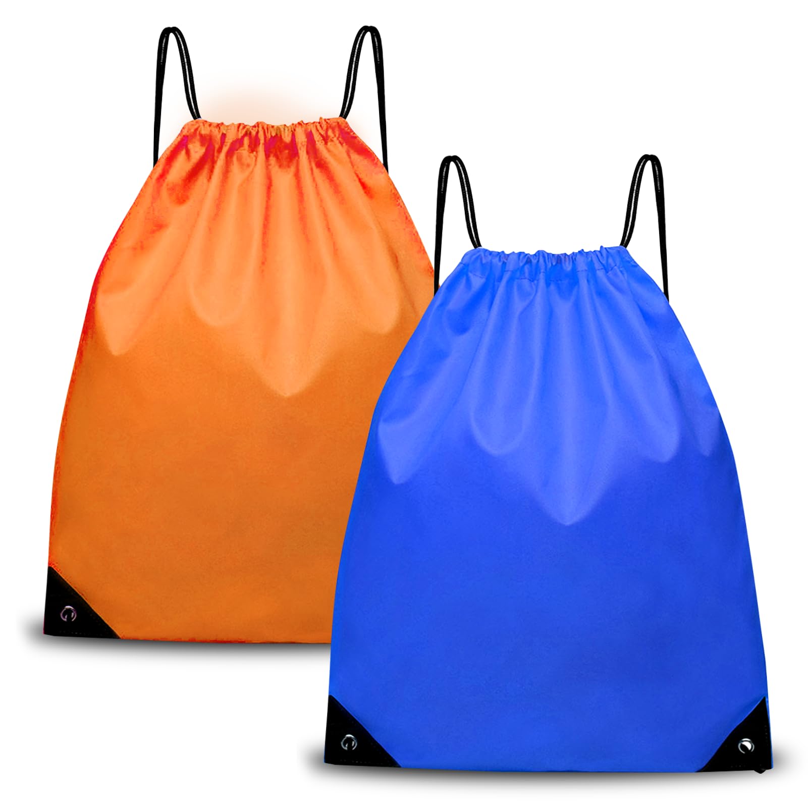 YONEEKSS 2 Pack Drawstring Bags, PE Bags Drawstring Gym Bag for Kids Adults String Swimming Bag Trainer Bag