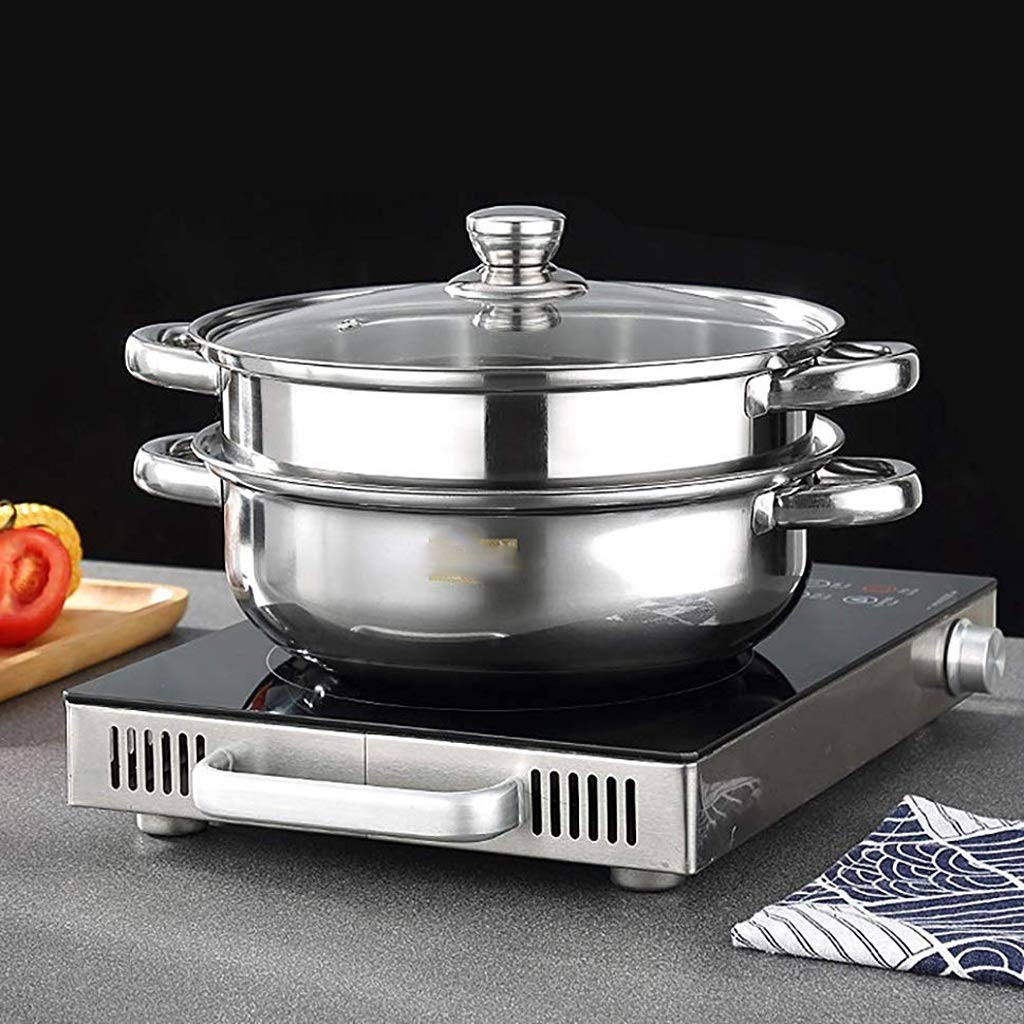 Vaporera de Acero Inoxidable, Olla de Vapor de inducción de Alimentos, vaporera de Utensilios de Cocina Dim Sum for Herramienta de Cocina
