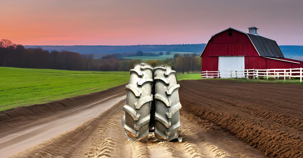 Set Of Two New 7-16 Farm Tractor Lug R-1 Tires With Tubes 7x16 7-16