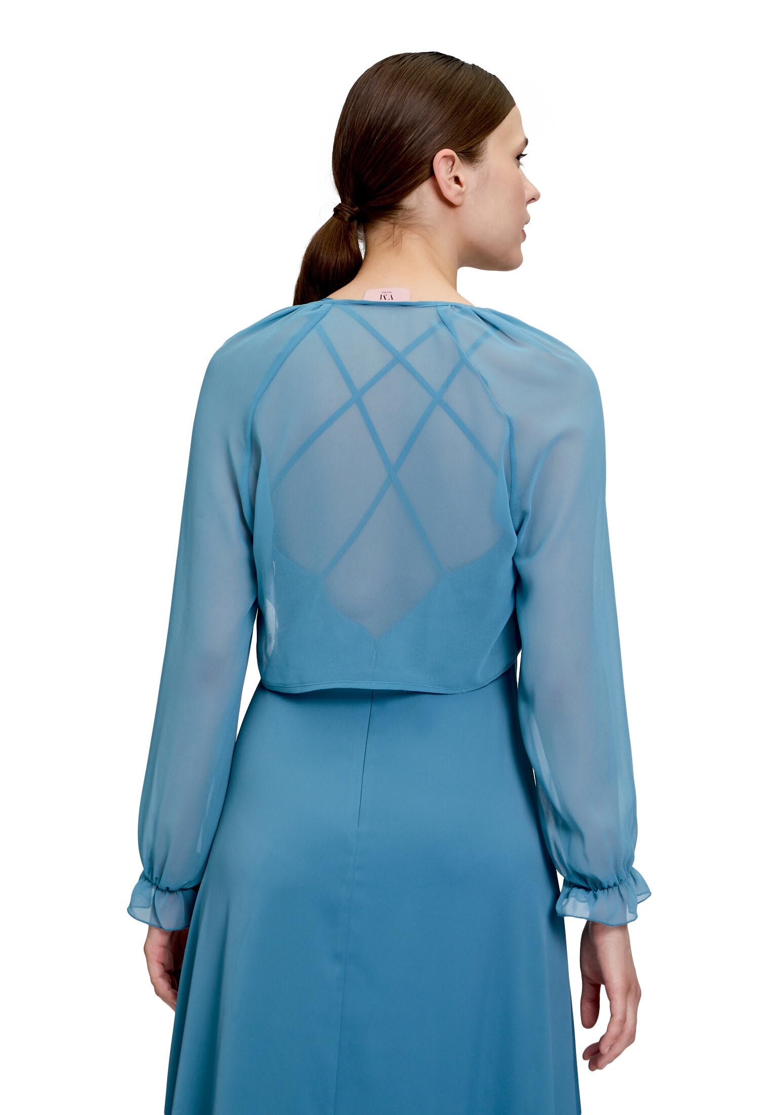 Vera Mont Damen Bolero-Jacke mit gekräuseltem Ausschnitt
