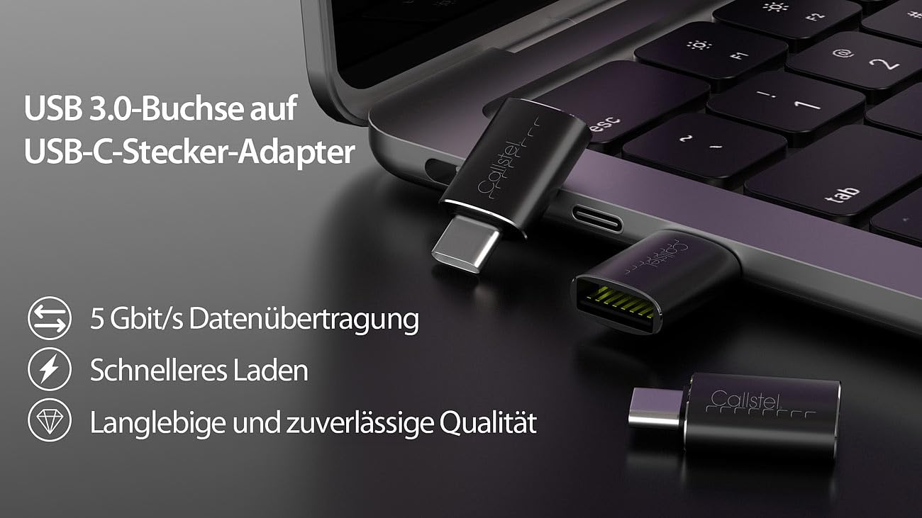 Callstel 6-częściowy zestaw adapterów USB, OTG-USB, Lightning, 60 W PD