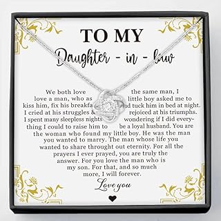 To My Daughter In Law Necklace-Gifts For Daughter In Law From Mother In Law on Wedding Day, Birthday, Mothers Day, Christmas,Future Daughter In Law Necklace Jewelry Gifts