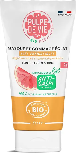 Gommage Visage Bio 2-en-1 Masque Éclat Pamplemousse Anti-Gaspi 75ml