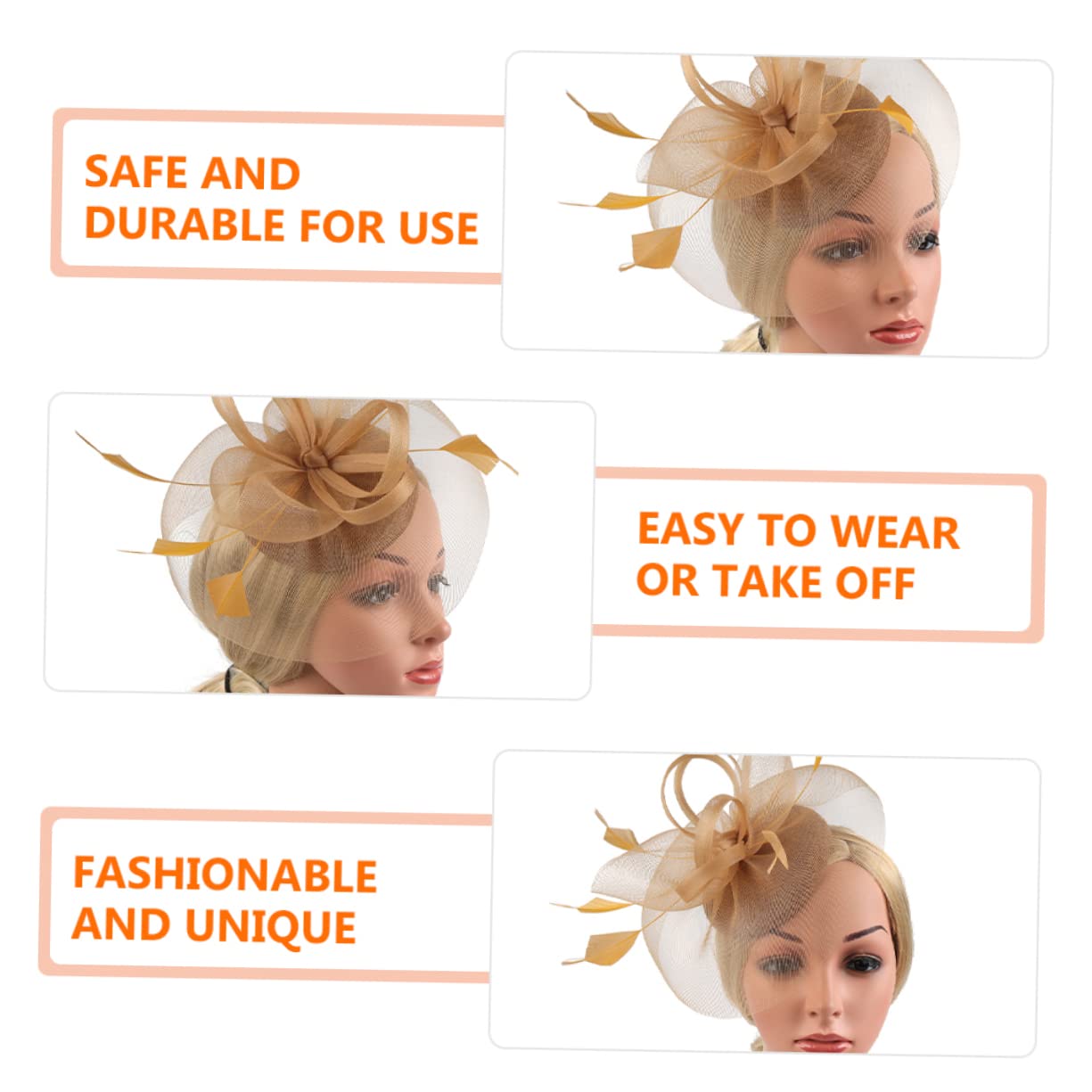 ABOOFAN 4pezzi Fascinator Hat Decorativo Cerimonie per Matrimoni e Tea Party Headband per