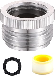 Garden Hose to Shower Valve/Arm Handshower/Shower Pipe Adapter,G1/2 Female to 3/4 GHT Male Garden Hose Adapter,Chrome Finished.…