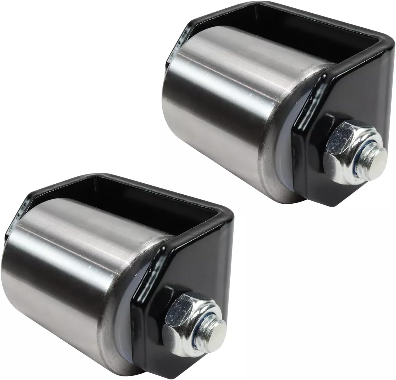 2 Pack Weld-On Heavy Duty Iron Micro Mini 2" Roller Fit for Trailers with Grease Fitting Steel Trailer Skid Wheel