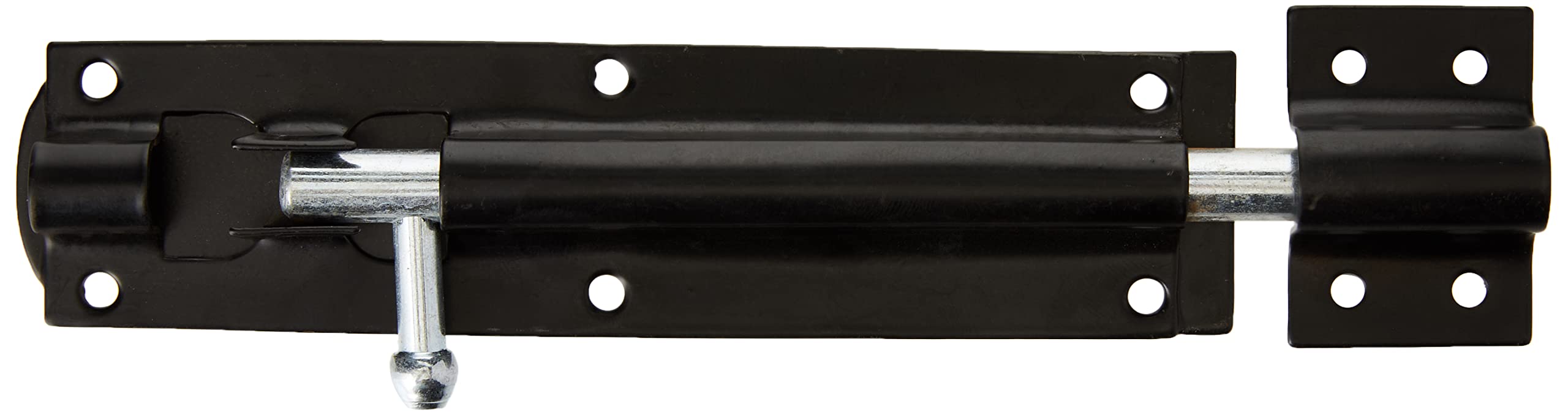 TIMCO Straight Tower Bolt - Black - 6" - Great for securing Flush Fitting Gates and shed Doors in a Closed Position, Adding Increased Security - One Bolt in a Pack.