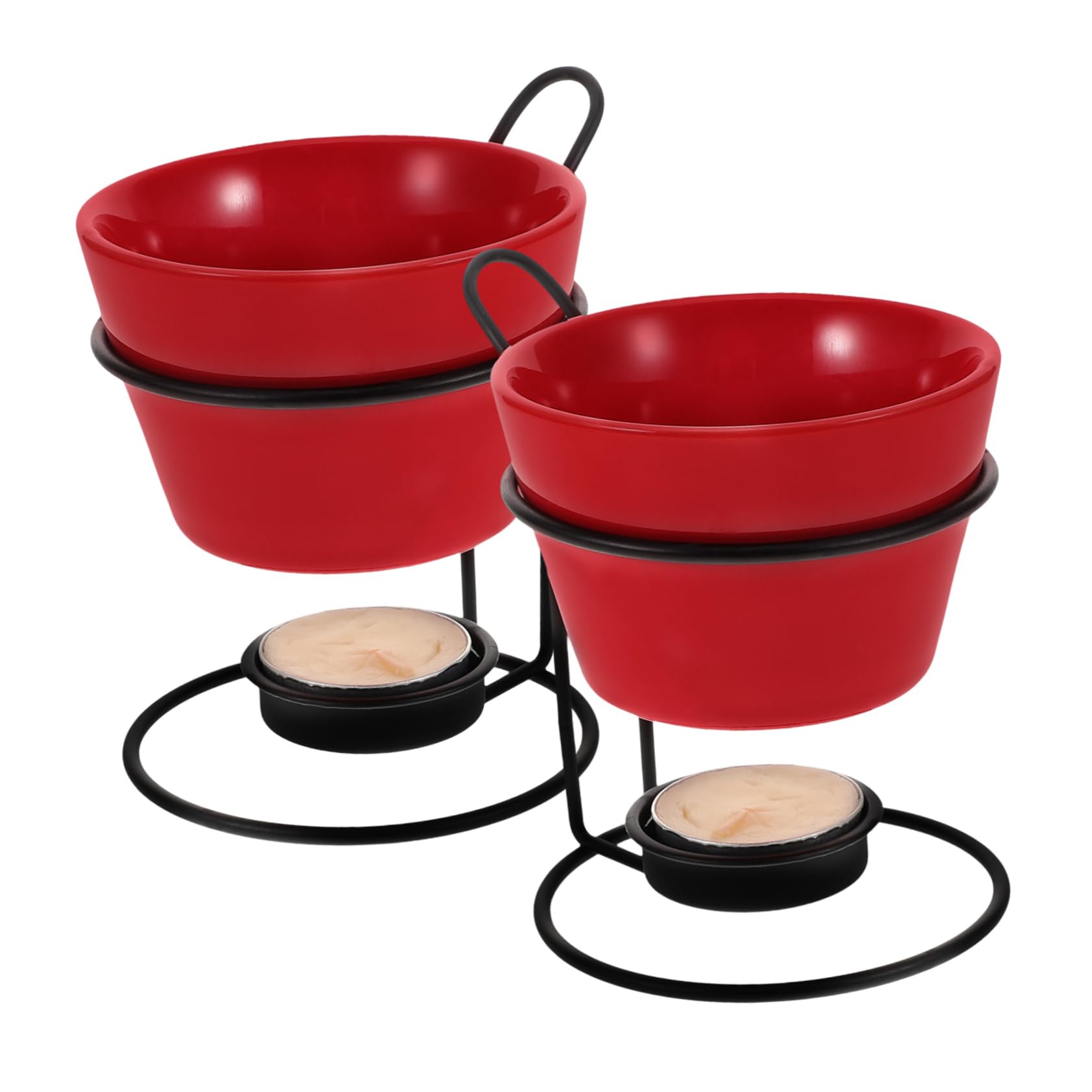 OUNONA 2sets Scaldaburro in Ceramica Pentola Per Sciogliere Burro Accessori Per Sciogliere Cioccolato Per Fonduta Bruciatore Per Lumini Pentola Per Fonduta Di Burro
